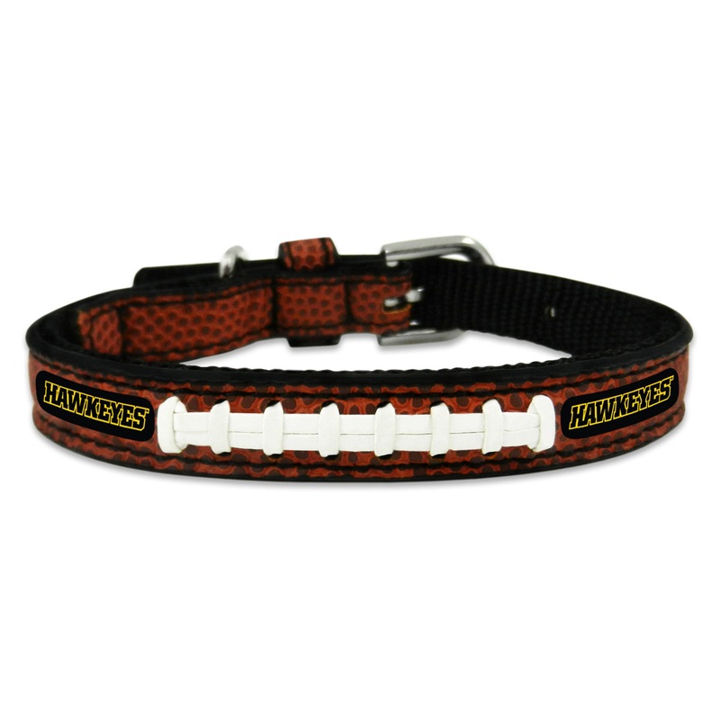 Gamewear Iowa Hawkeyes Classic Leather Football Pet Collar Toy