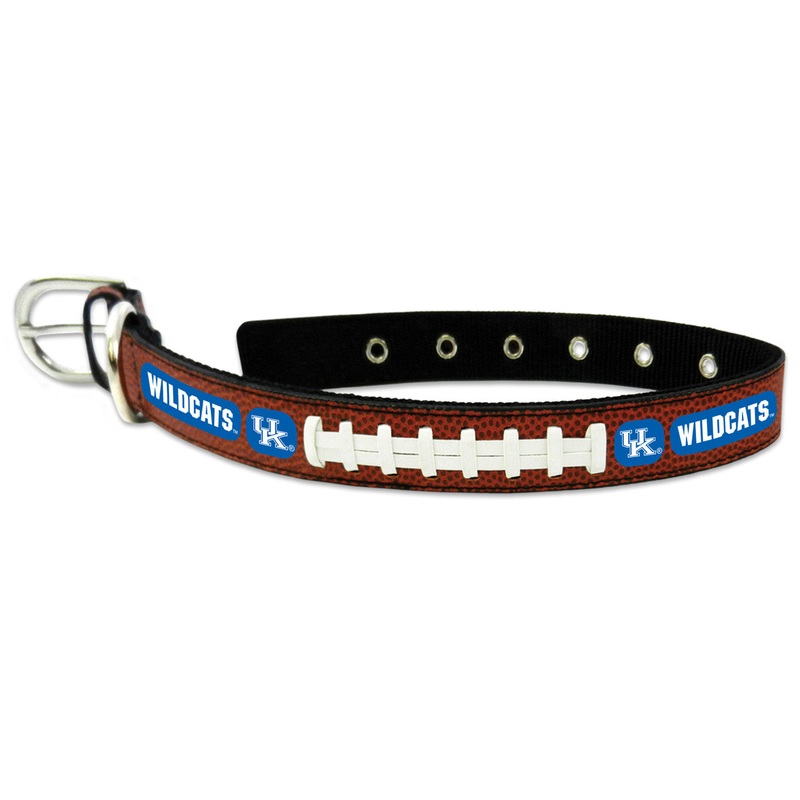 Gamewear Kentucky Wildcats Leather Classic Football Pet Collar Size Large