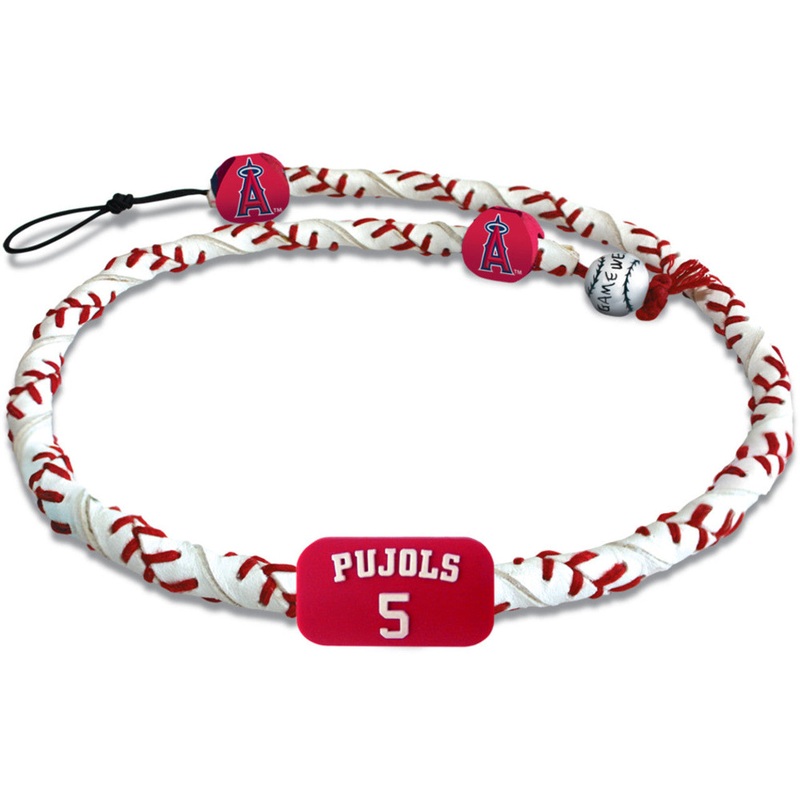 Gamewear Los Angeles Angels Spiral Baseball Necklace Albert Pujols