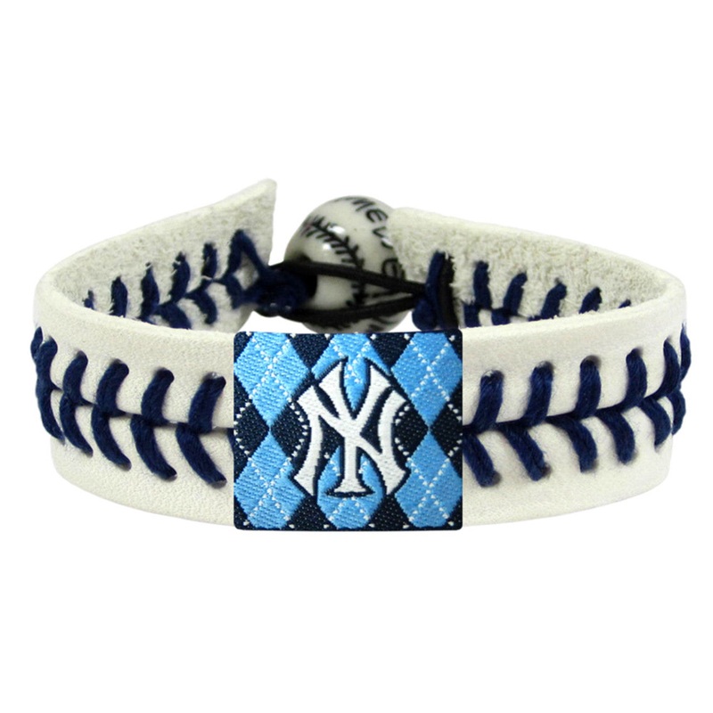 Gamewear New York Yankees Argyle Genuine Baseball Bracelet