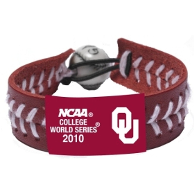 Gamewear Oklahoma Sooners Team Color Baseball 2010 College World Series Bracelet