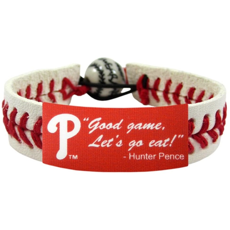 Gamewear Philadelphia Phillies Good Game Let’s Go Eat Classic Baseball Bracelet Hunter Pence