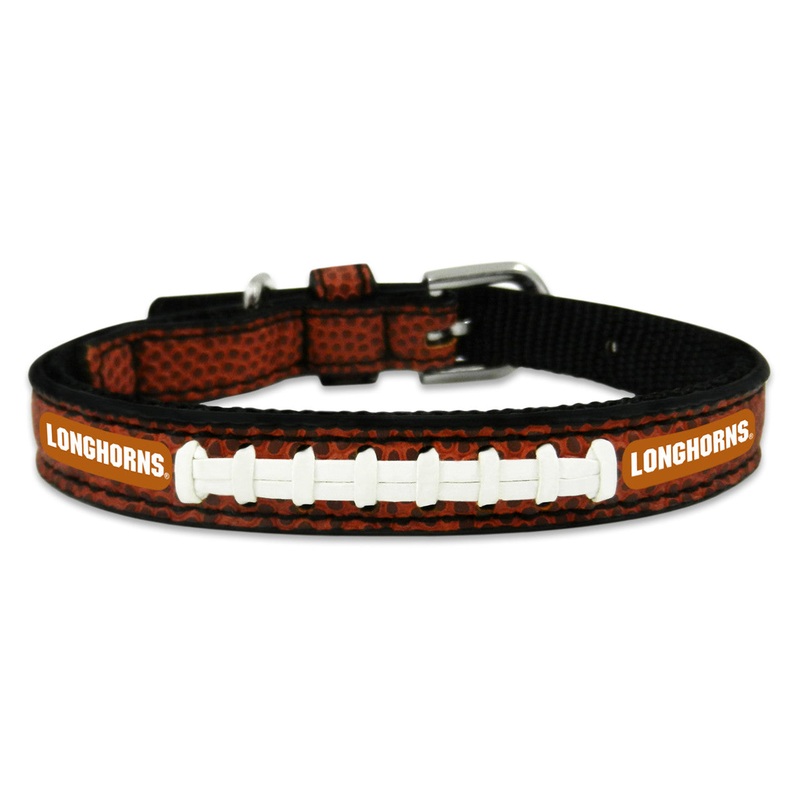 Gamewear Texas Longhorns Leather Classic Football Pet Collar Toy