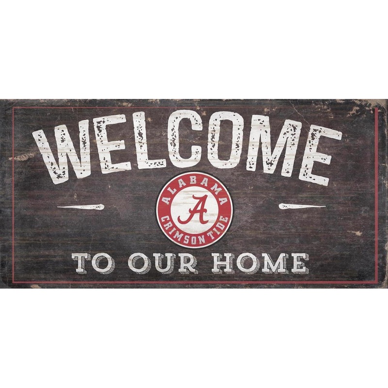 Fan Creations Alabama Crimson Tide Welcome To Our Home Wood Sign 6×12