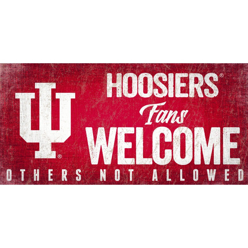 Fan Creations Indiana Hoosiers Fans Welcome Wood Sign 12×6