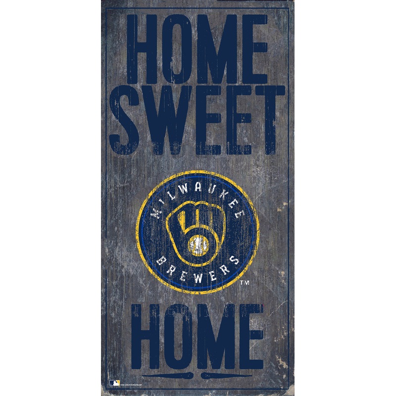 Fan Creations Milwaukee Brewers Home Sweet Home Wood Sign 6×12