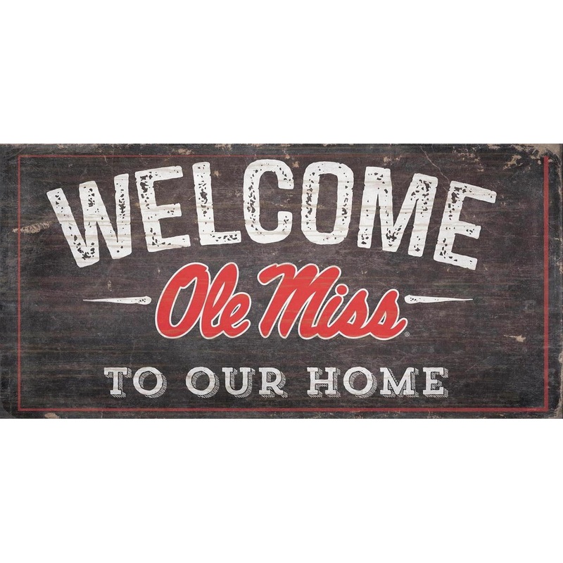 Fan Creations Mississippi Rebels Welcome To Our Home Wood Sign 6×12