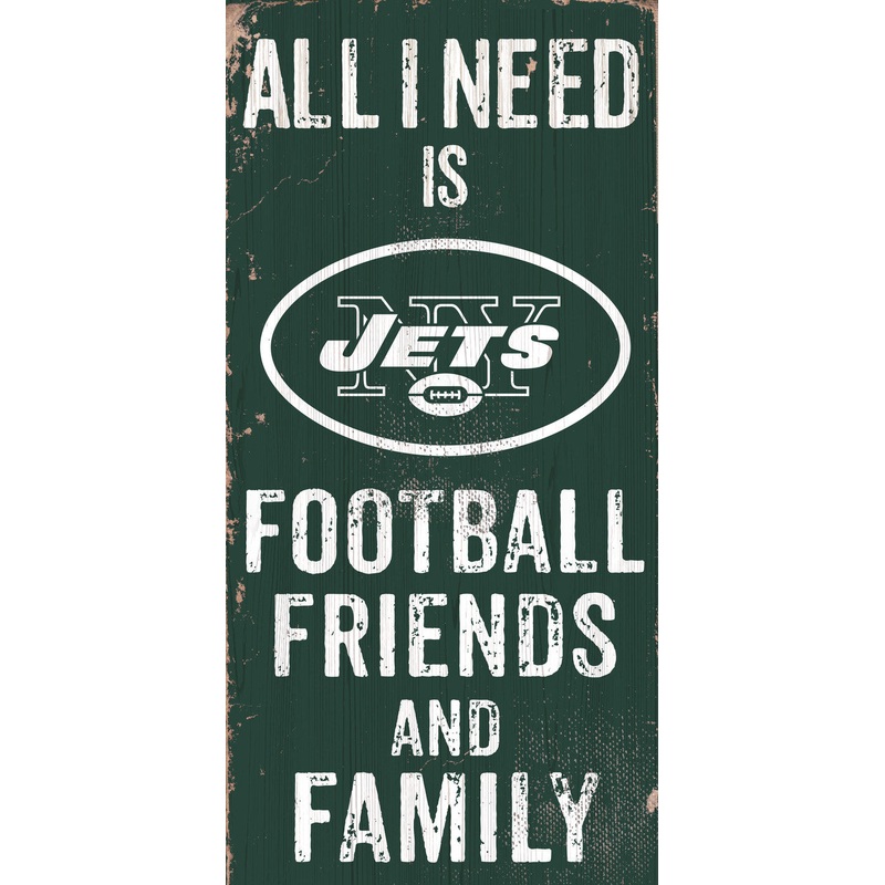 Fan Creations New York Jets Football Friends and Family Wood Sign 6×12