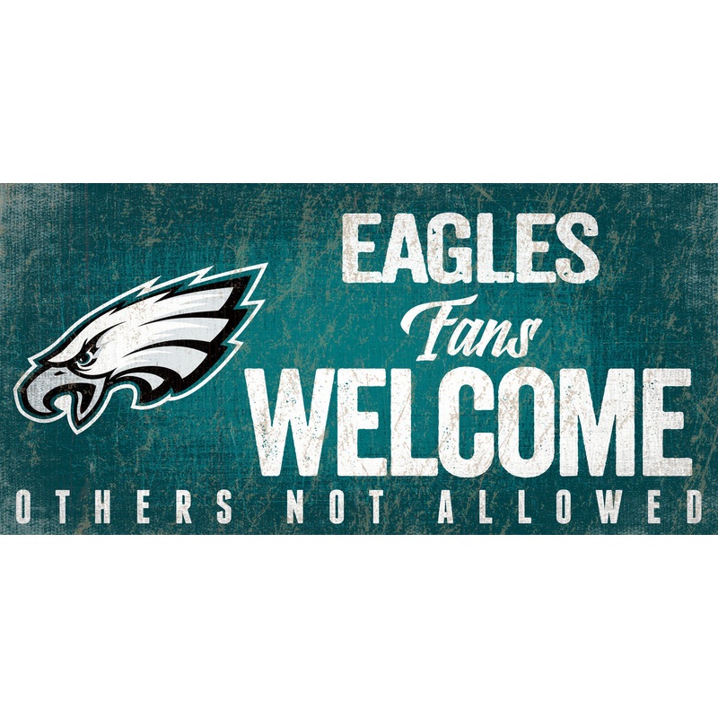 Fan Creations Philadelphia Eagles Fans Welcome Wood Sign 12×6