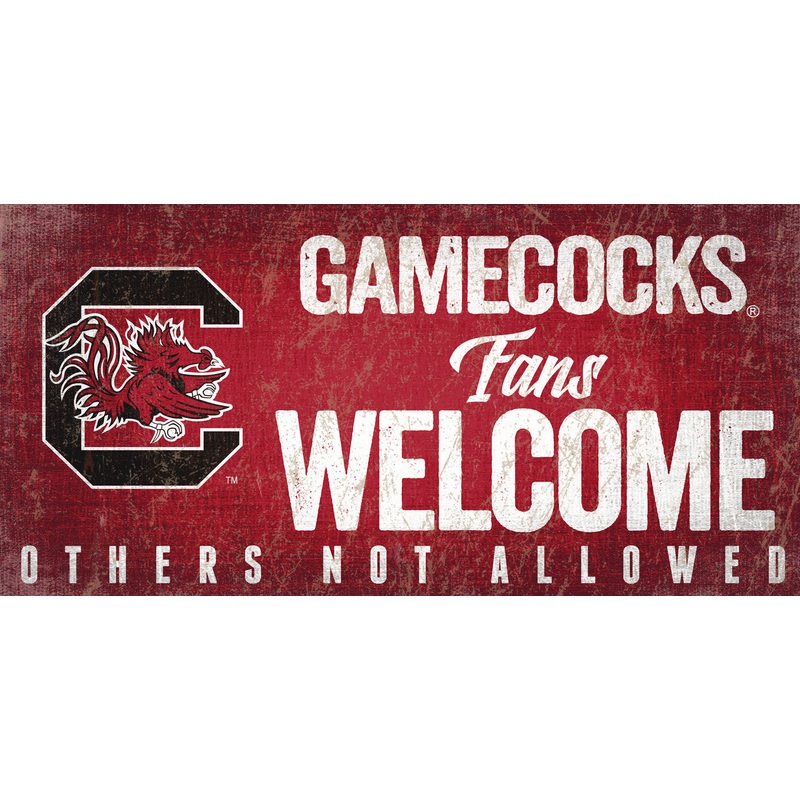 Fan Creations South Carolina Gamecocks Fans Welcome Wood Sign 12×6