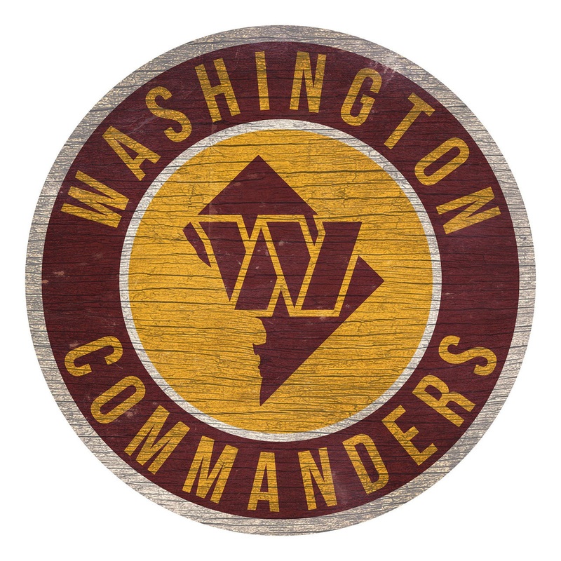 Fan Creations Washington Commanders 12 Inch Round State Design Wood Sign
