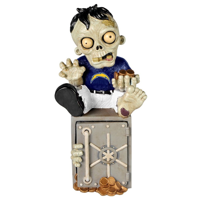 Forever Collectibles Los Angeles Chargers Zombie Bank Figurine