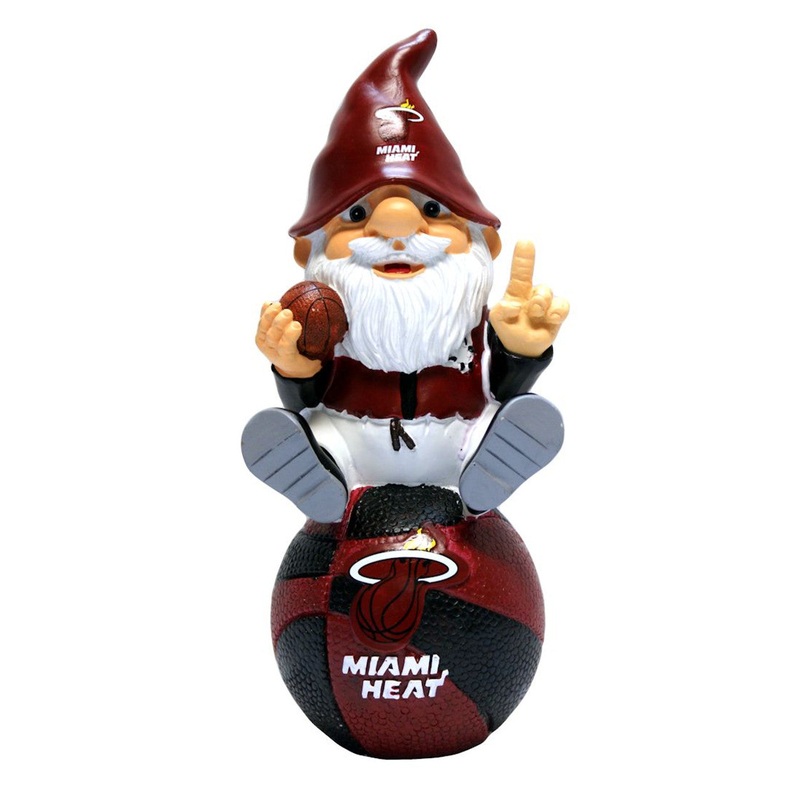 Forever Collectibles Miami Heat Garden Gnome On Team Logo Figurine