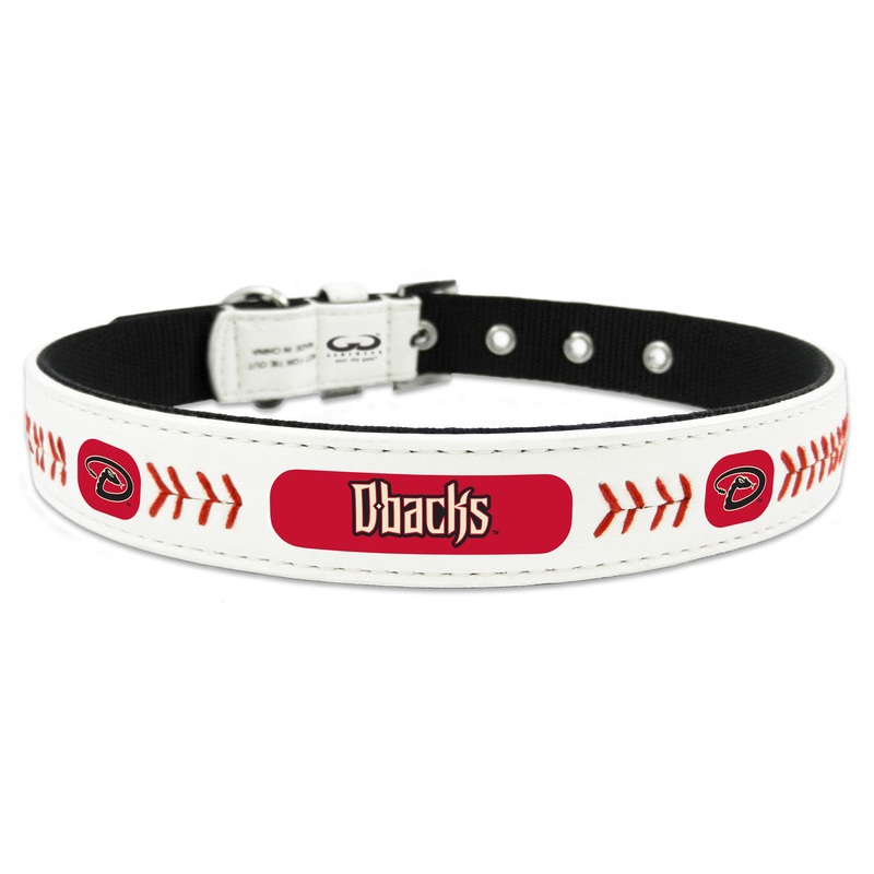 Gamewear Arizona Diamondbacks Leather Classic Baseball Pet Collar Size Small