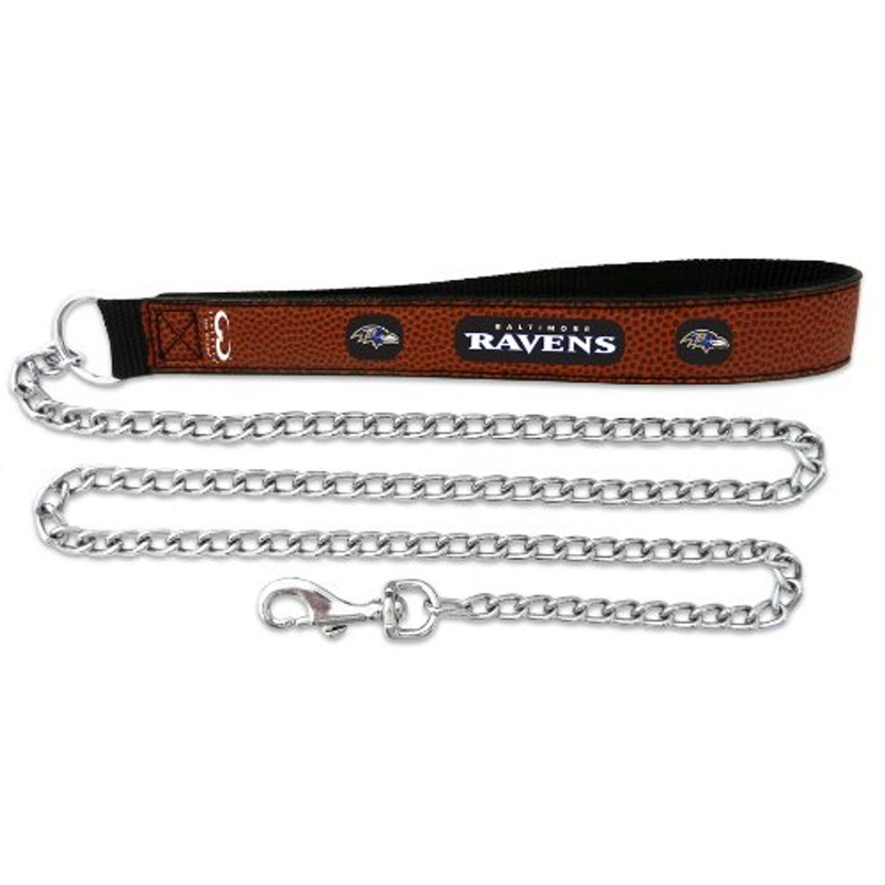Gamewear Baltimore Ravens Football Leather Pet Leash Size Medium