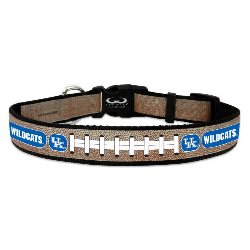 Gamewear Kentucky Wildcats Reflective Football Pet Collar Size Large
