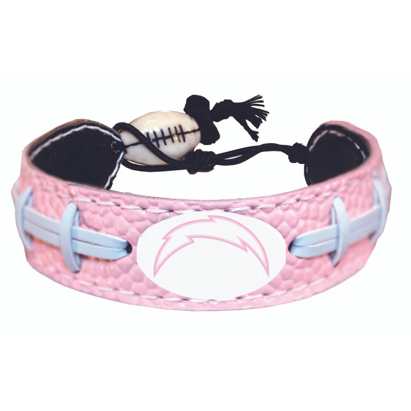 Gamewear Los Angeles Chargers Pink Football Bracelet