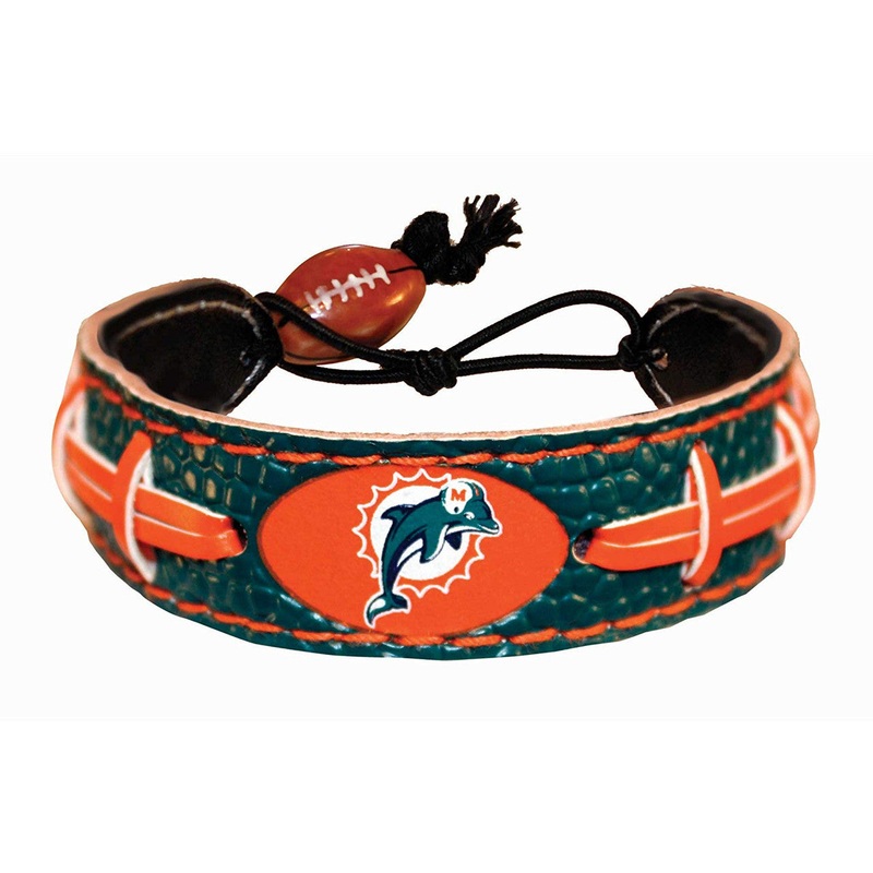 Gamewear Miami Dolphins Team Color Football Bracelet