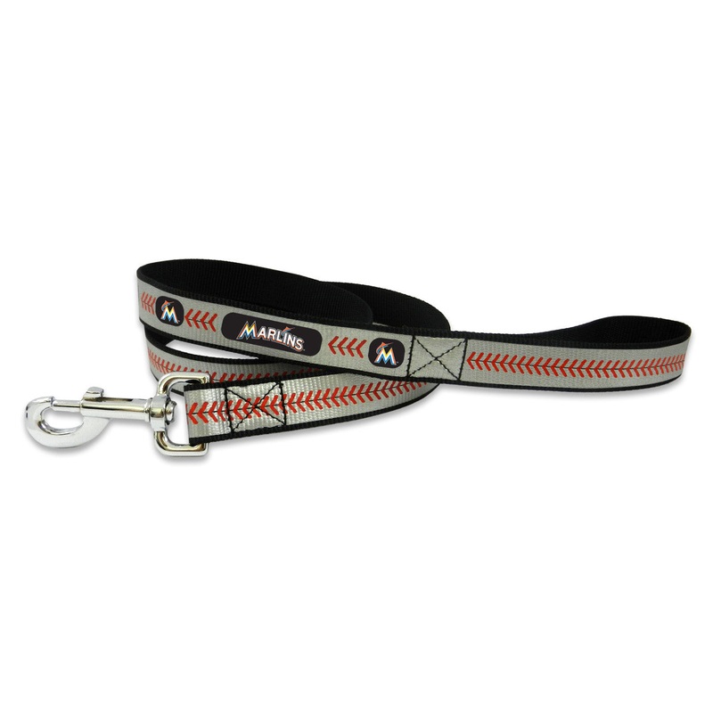Gamewear Miami Marlins Reflective Baseball Pet Leash Size Large