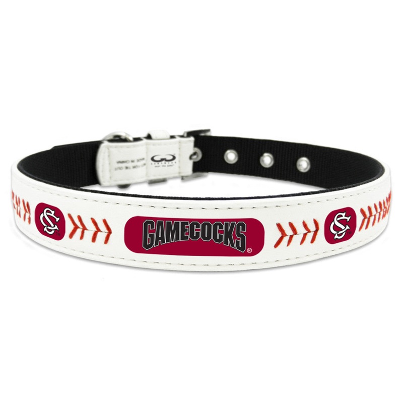 Gamewear South Carolina Gamecocks Leather Classic Baseball Pet Collar Size Large