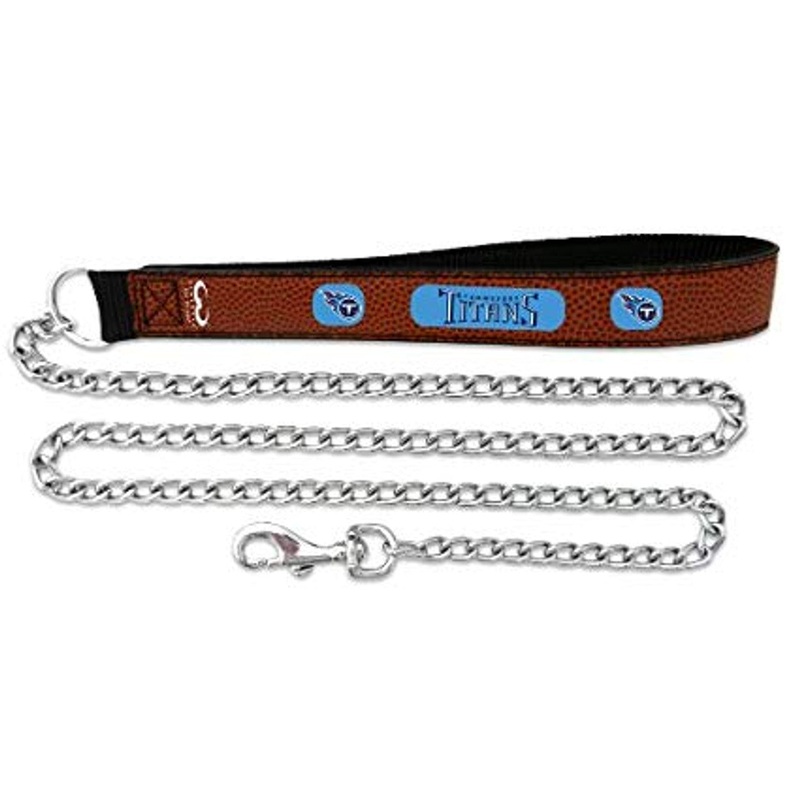 Gamewear Tennessee Titans Leather Football Pet Leash Size Large