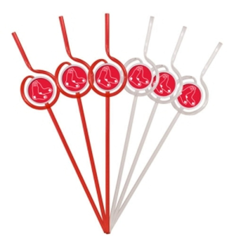 Pangea Brands Boston Red Sox Team Sipper Straws