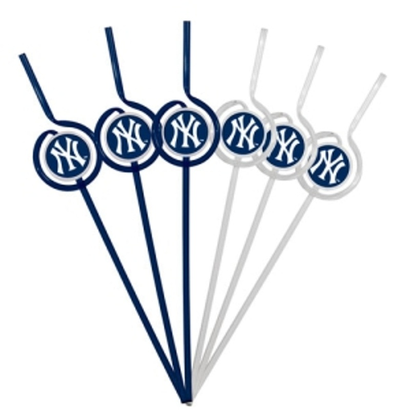 Pangea Brands New York Yankees Team Sipper Straws