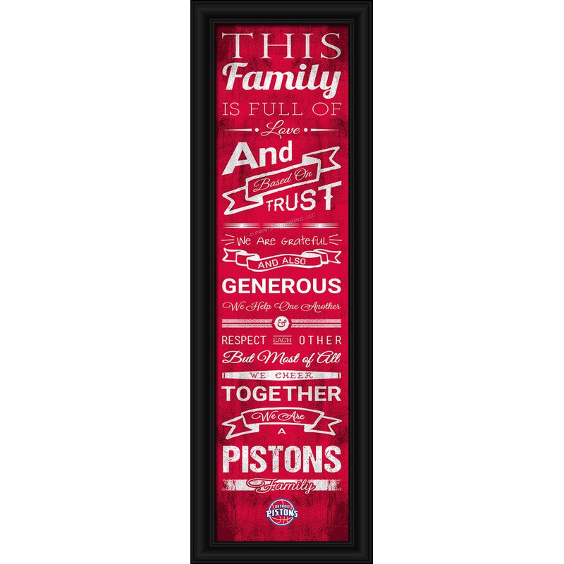 Prints Charming Detroit Pistons Family Cheer Print 8×24