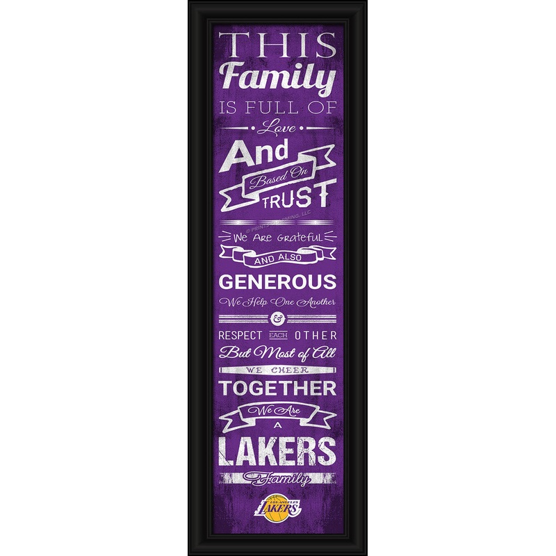 Prints Charming Los Angeles Lakers Family Cheer Print 8×24