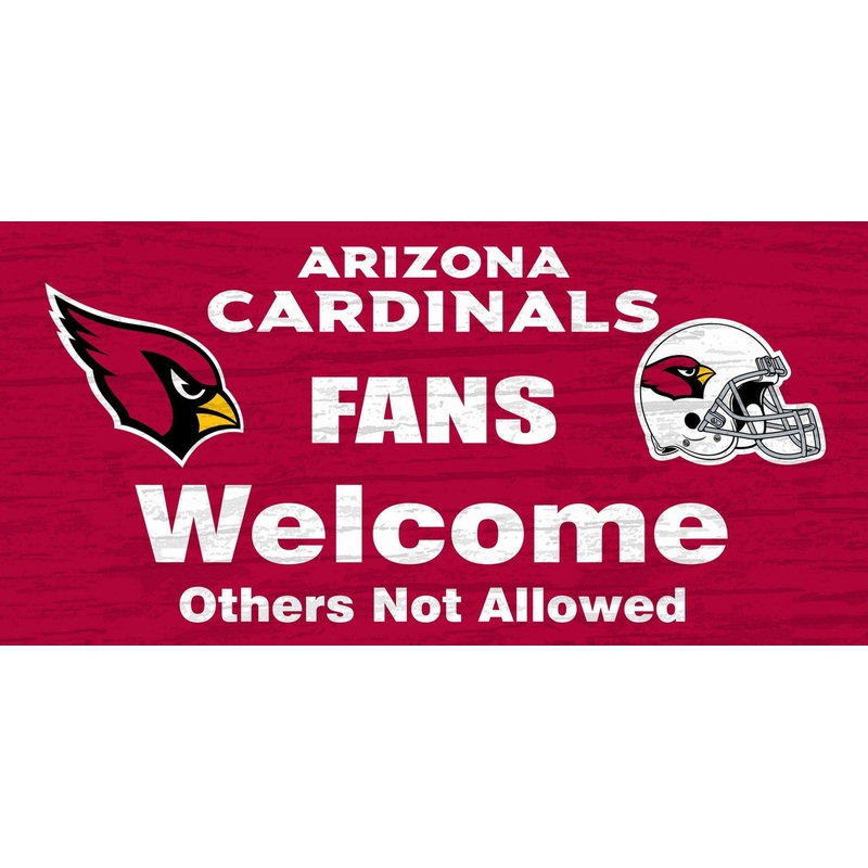 Fan Creations Arizona Cardinals Fans Welcome Wood Sign 12×6