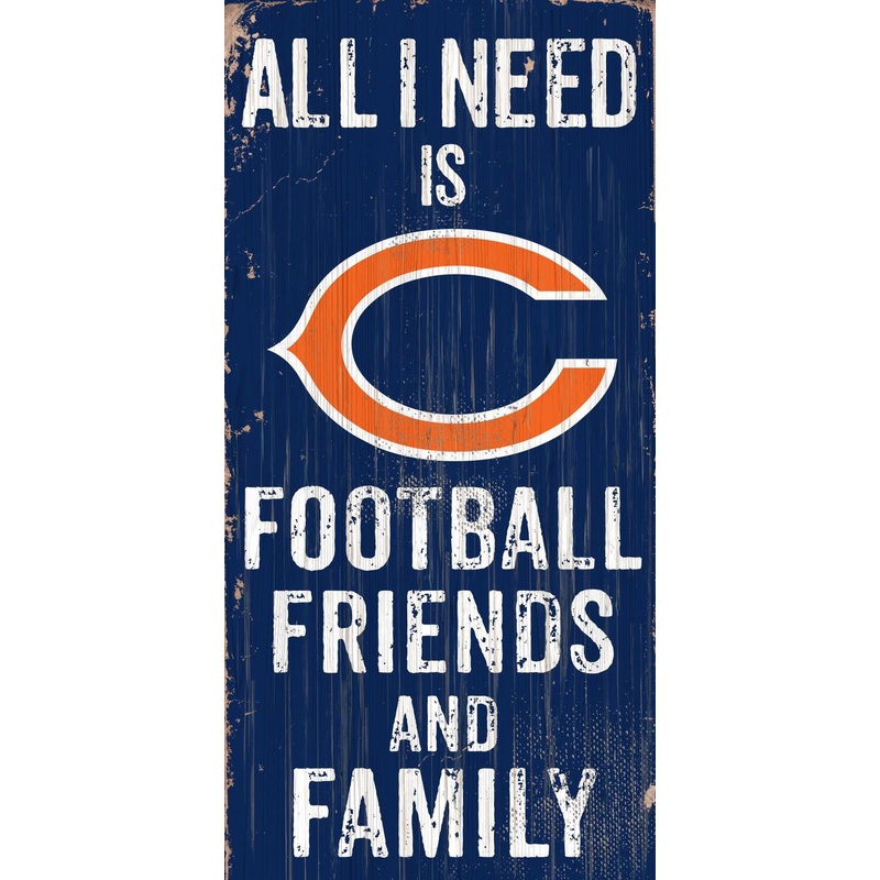 Fan Creations Chicago Bears Football Friends and Family Wood Sign 6×12