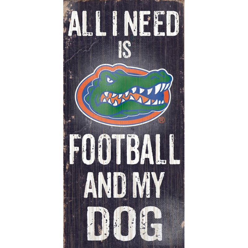 Fan Creations Florida Gators Football and Dog Wood Sign 6×12