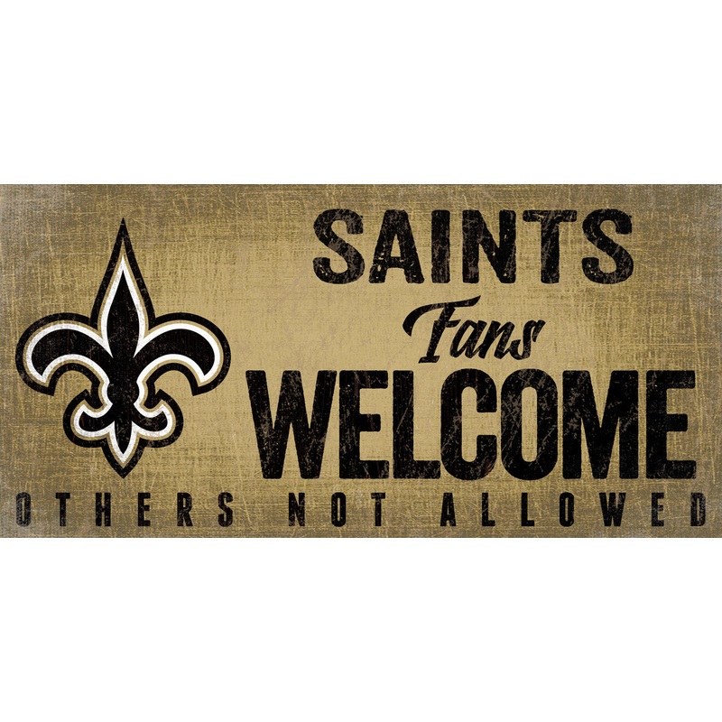 Fan Creations New Orleans Saints Fans Welcome Wood Sign 12×6