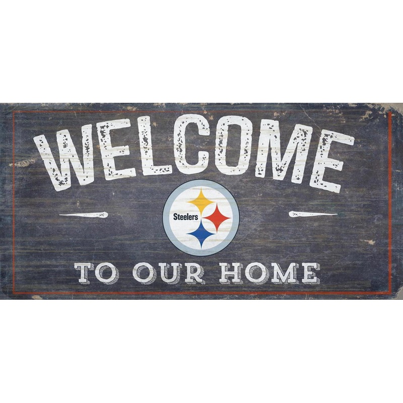 Fan Creations Pittsburgh Steelers Welcome To Our Home Wood Sign 6×12