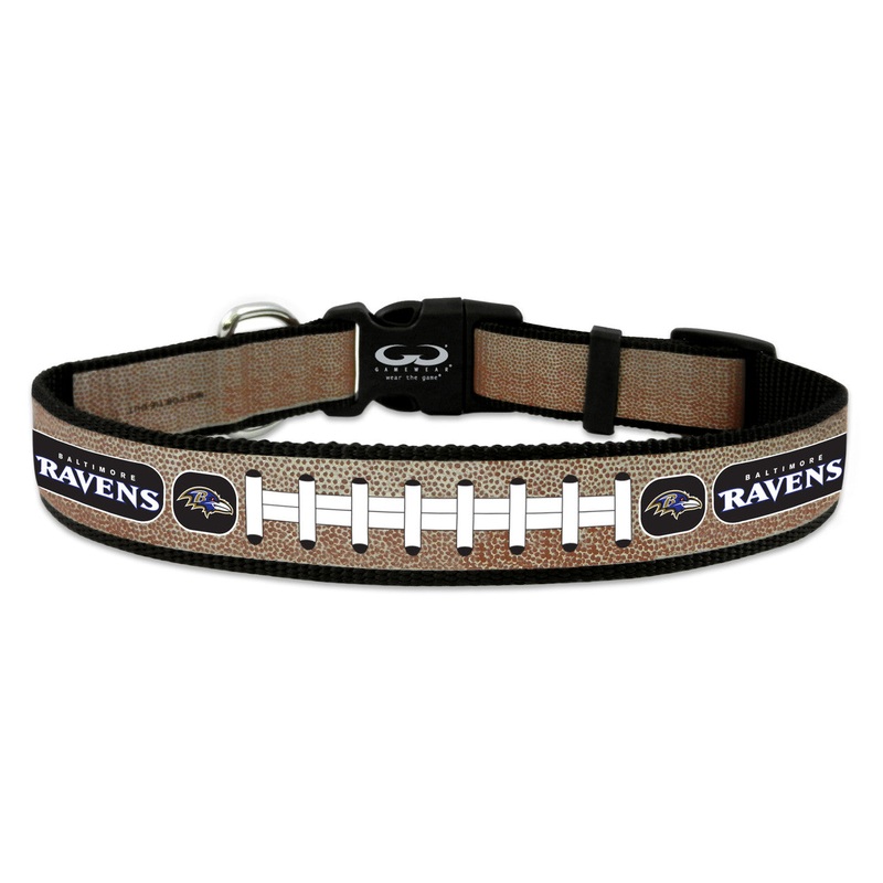Gamewear Baltimore Ravens Reflective Football Pet Collar Size Medium