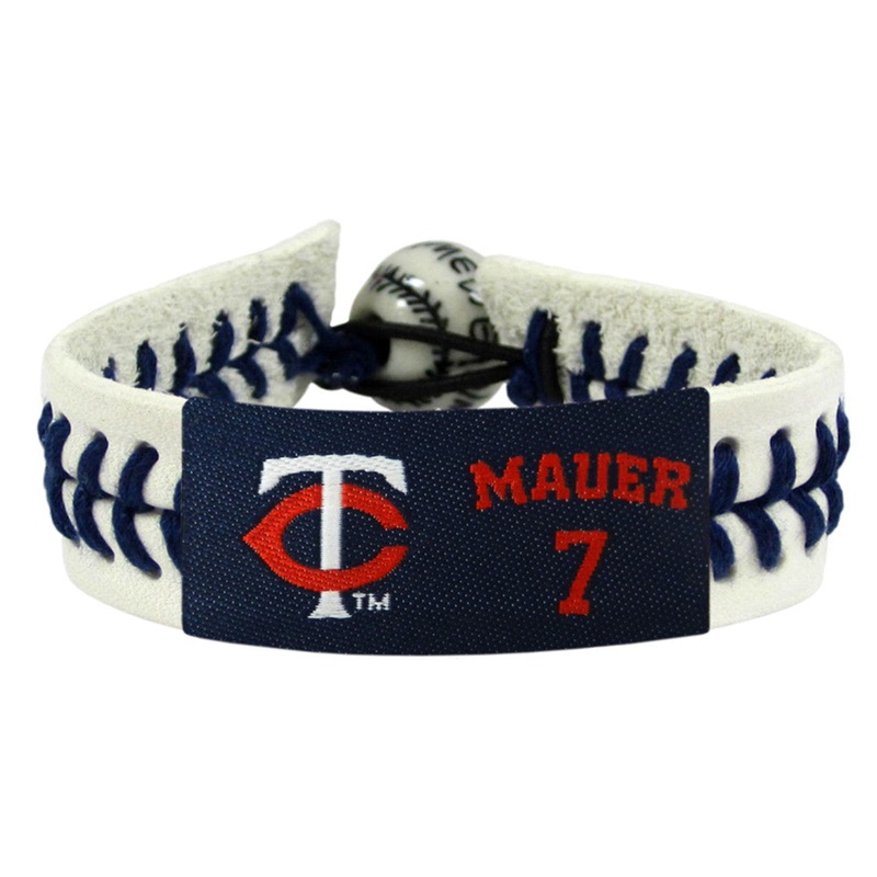 Gamewear Minnesota Twins Genuine Baseball Bracelet Joe Mauer