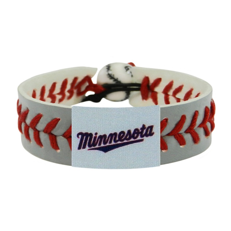 Gamewear Minnesota Twins Gray Team Color Minnesota Script Logo Baseball Bracelet