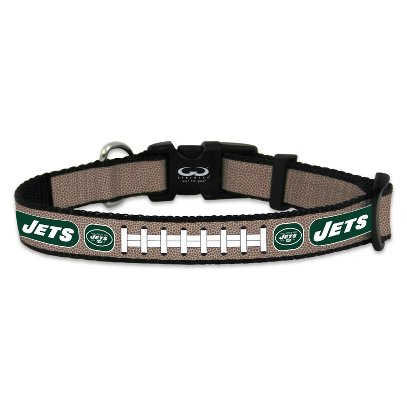 Gamewear New York Jets Reflective Football Pet Collar Size Small