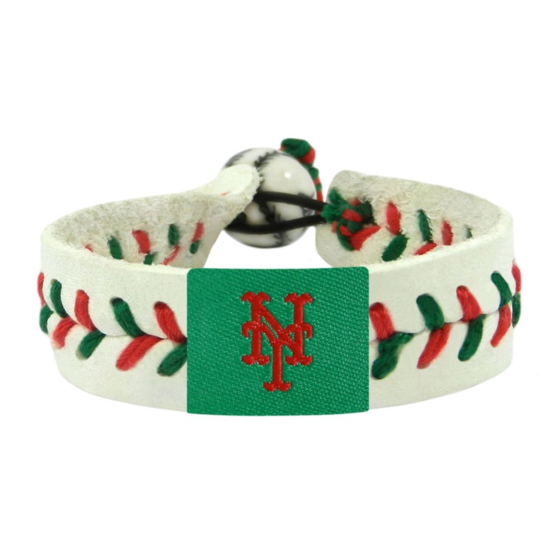 Gamewear New York Mets Team Color Holiday Baseball Bracelet