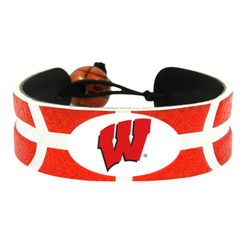 Gamewear Wisconsin Badgers Team Color Basketball Bracelet
