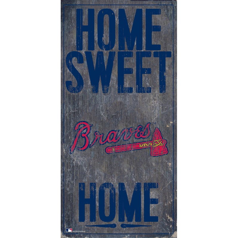 Fan Creations Atlanta Braves Home Sweet Home Wood Sign 6×12