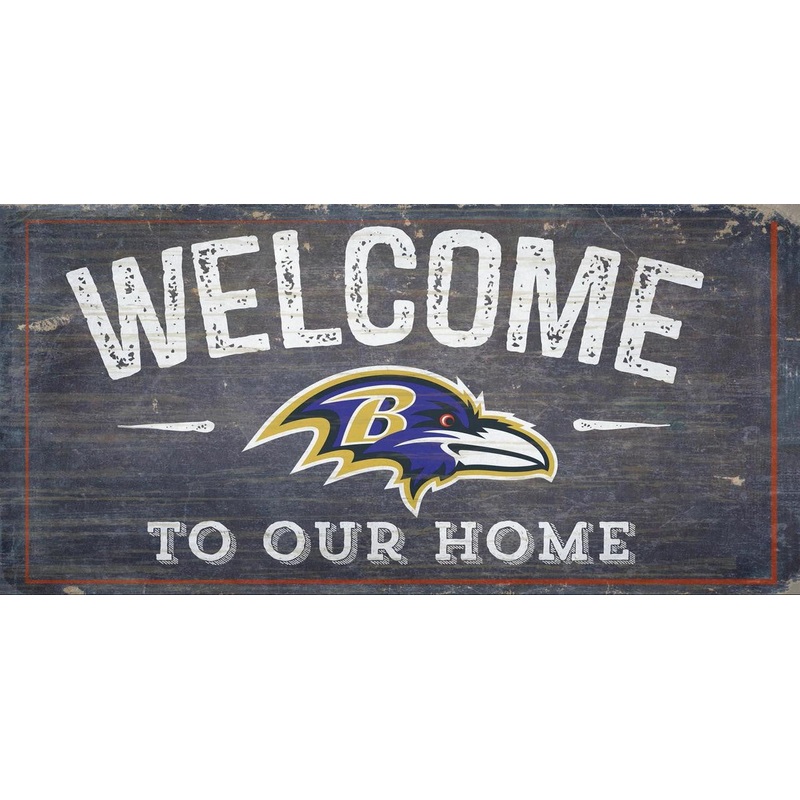 Fan Creations Baltimore Ravens Welcome To Our Home Wood Sign 6×12