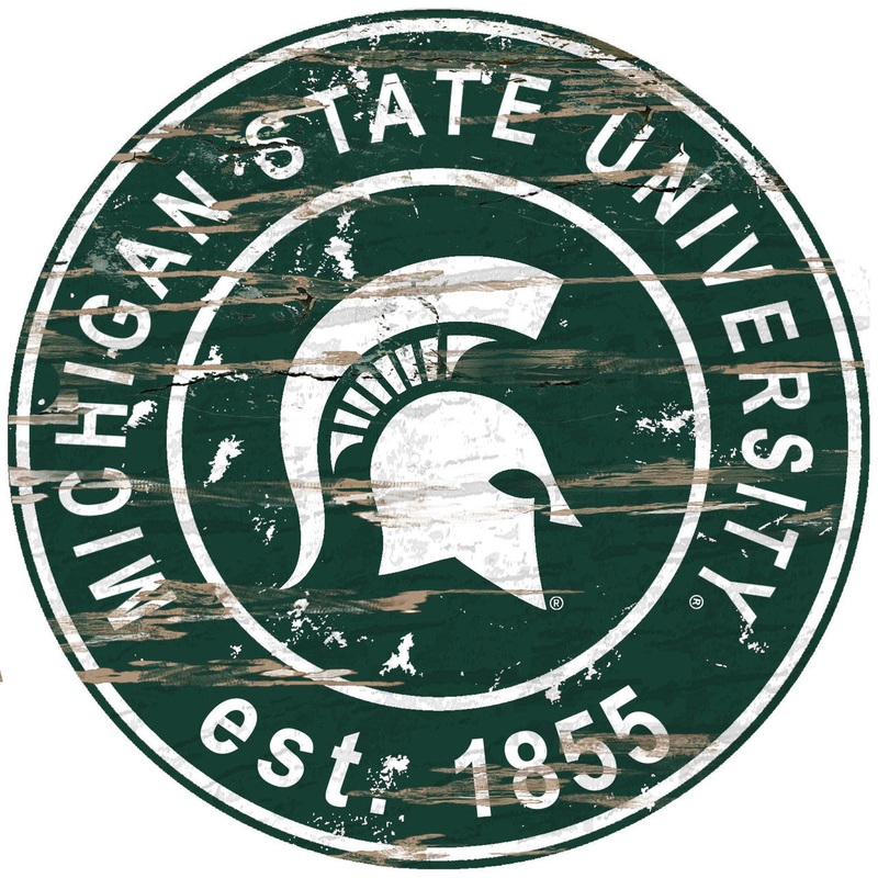 Fan Creations Michigan State Spartans 24 Round Wood Sign