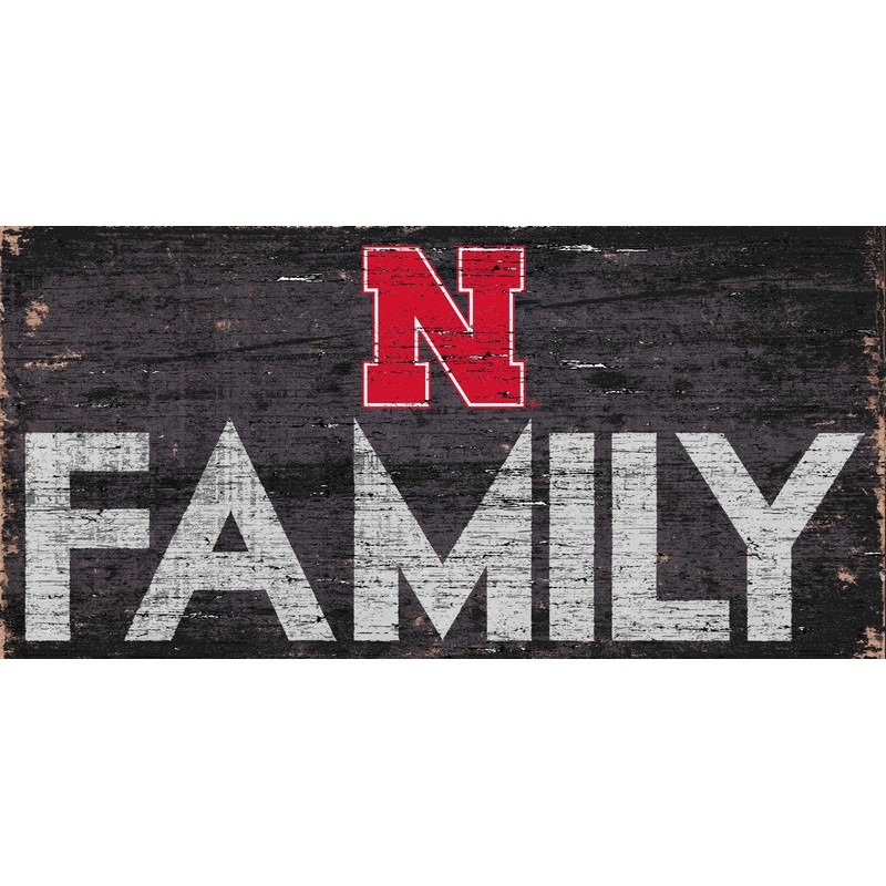 Fan Creations Nebraska Cornhuskers Family Design Wood Sign 12×6