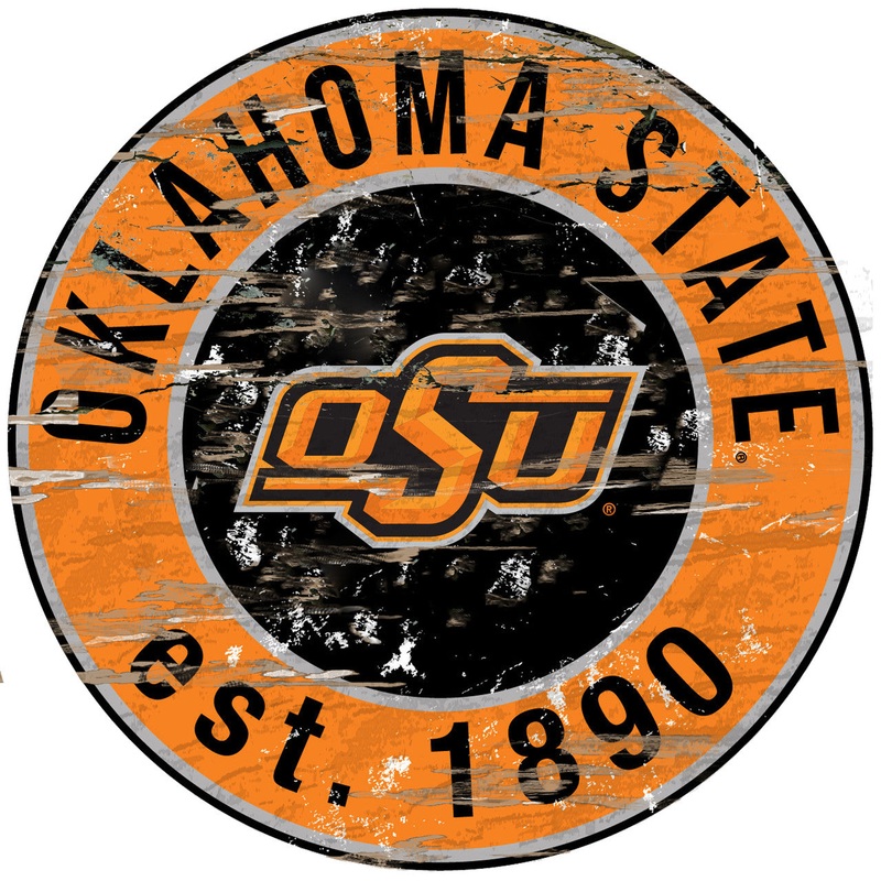 Fan Creations Oklahoma State Cowboys 24 Round Wood Sign