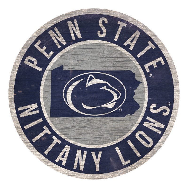Fan Creations Penn State Nittany Lions 12 Inch Round State Design Wood Sign