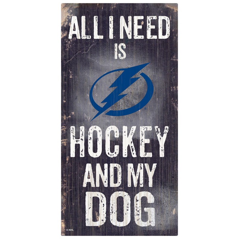 Fan Creations Tampa Bay Lightning Hockey and Dog Wood Sign 6×12