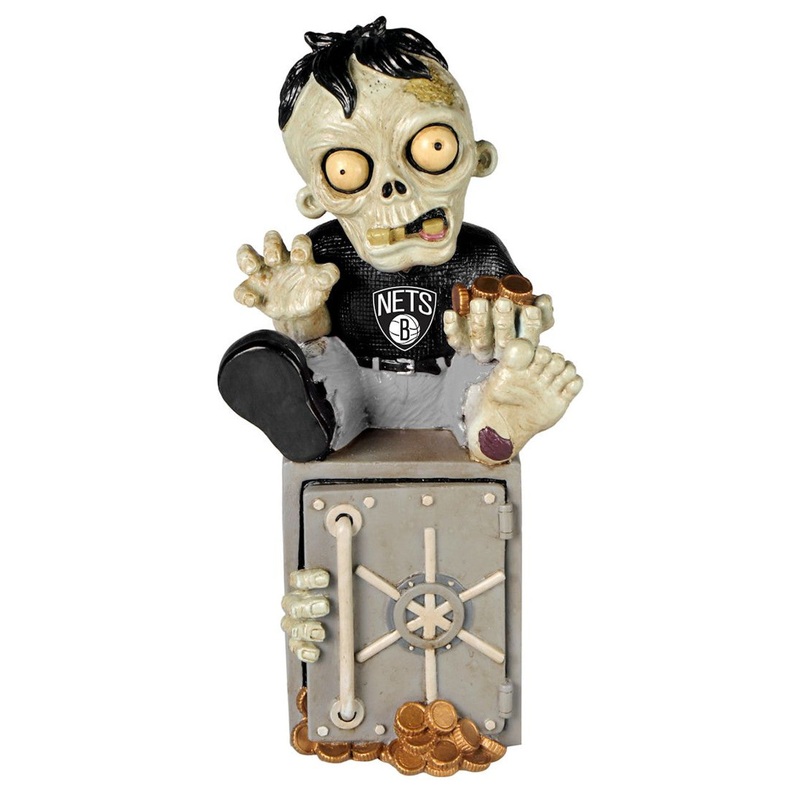 Forever Collectibles Brooklyn Nets Zombie Bank Figurine