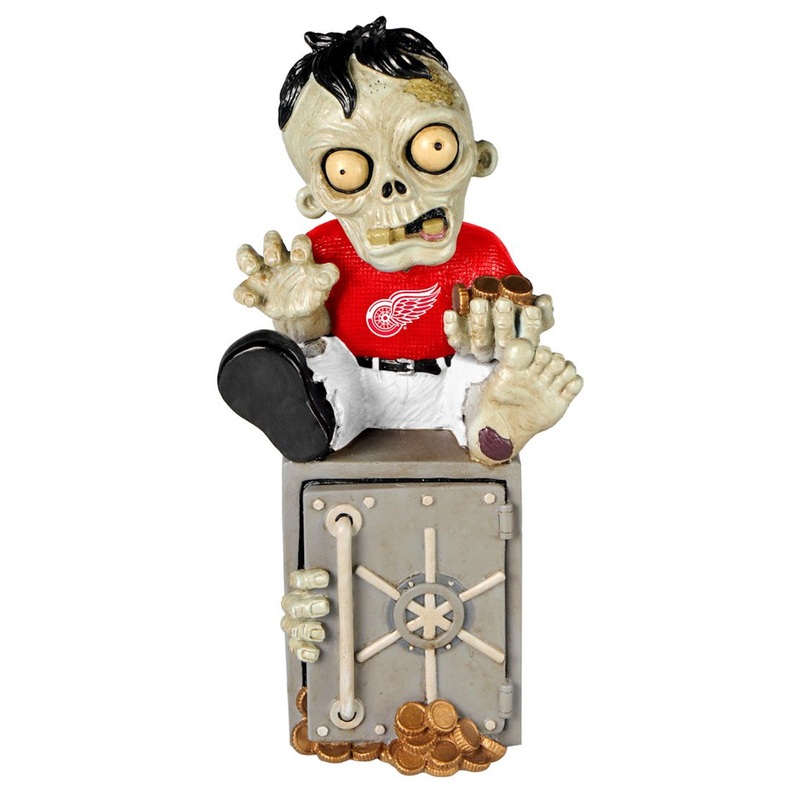 Forever Collectibles Detroit Red Wings Zombie Bank Figurine