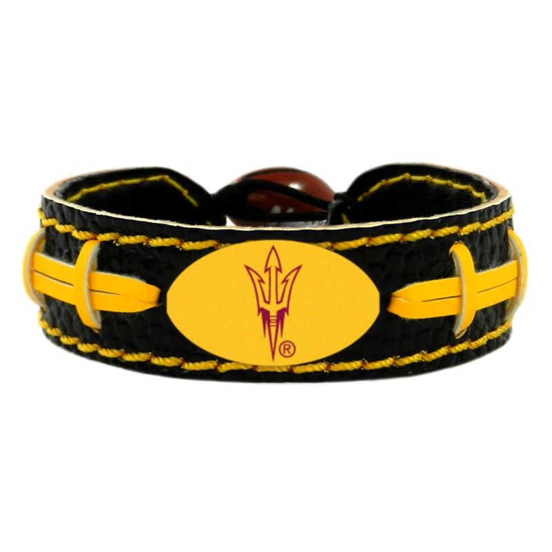 Gamewear Arizona State Sun Devils Pitchfork Logo Team Color Football Bracelet